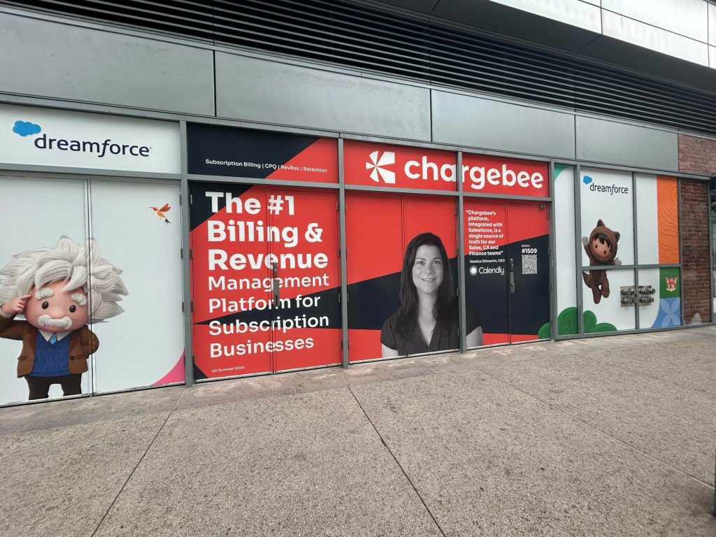 Chargebee's 4thh Street Wall Ad